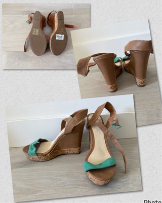 Sandalias cuña efecto corcho
