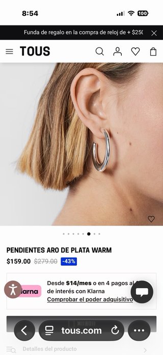 Pendientes Tous Warm Plata