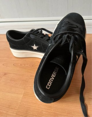 Converse One Star Plataforma Negras