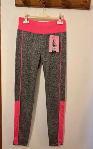 Mallas Deportivas Gris y Rosa