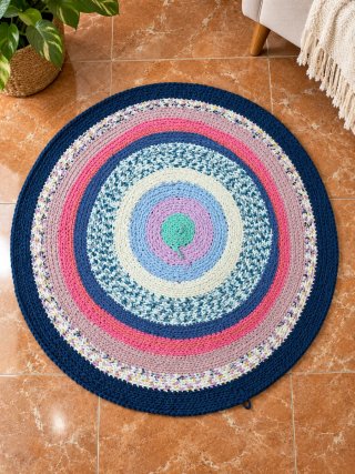 Alfombra de Trapillo Artesanal Redonda