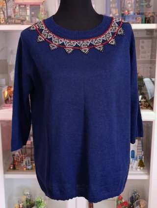 Jersey Azul con Pedrería