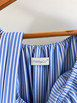 Vestido azul de rayas Nelly & Co talla 38