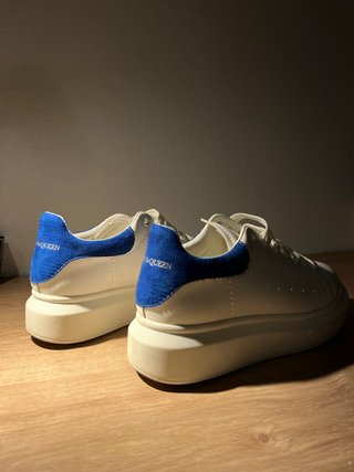 Zapatos Alexander McQueen Piel Azul Blanco