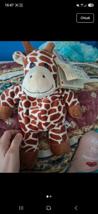 Peluche riscaldante a forma di giraffa