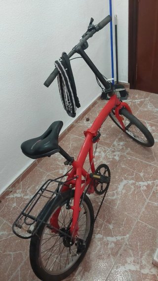 Bicicleta Plegable Roja