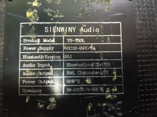 Amplificador Sienwiny YS-T5OL 50W*2