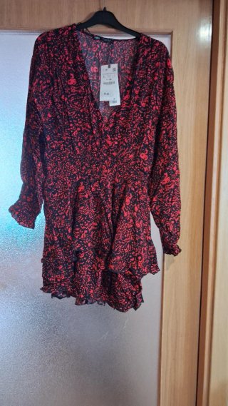 Vestido Estampado Zara Talla L