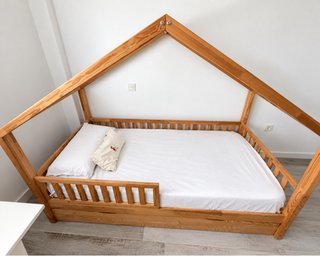 Cama infantil montessori casita madera