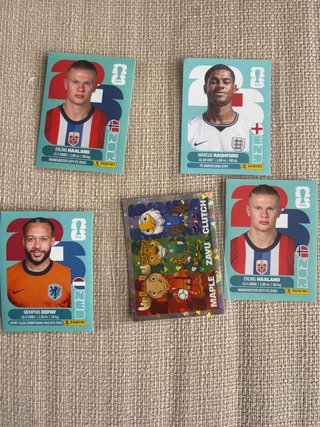 Set de 5 cromos Panini