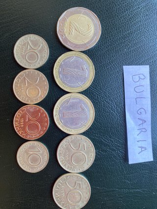 Lote de 8 Monedas de Bulgaria