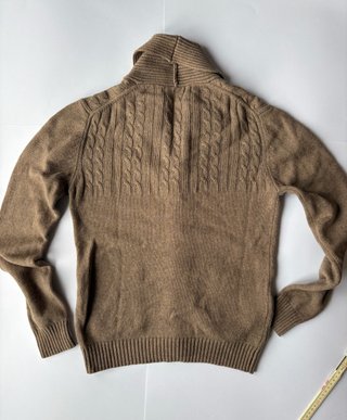 Cardigan Mango Gola Rebuço Malha Torcidos Tam S