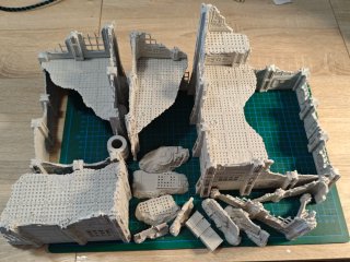 Maquetas ruinas guerra escenografía wargames