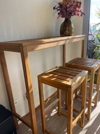 Mesa con 2 taburetes exterior NÄMMARÖ