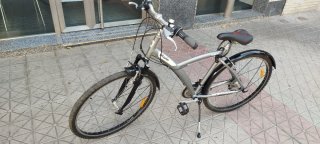 Bicicleta Híbrida BTWIN Gris