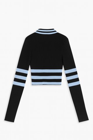 Top Crop Rayas Azul Nuevo T.xs