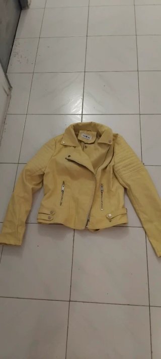 Chaqueta Biker Amarilla Talla S