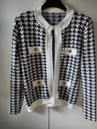 Giacca stile Chanel pied de poule