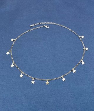 Collar Shein con Estrellas Plateado