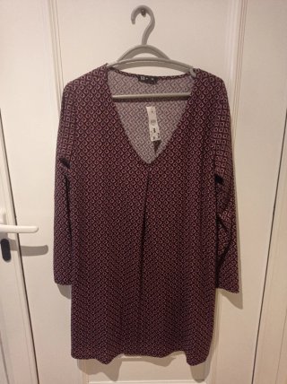 Vestido corto Estampado geométrico,Talla XL. NUEVO