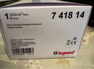 2 Interruptores Legrand Valena Next con Netatmo