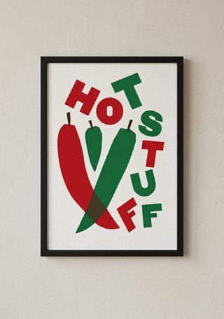 Lámina Hot Stuff Chile Guindilla Poster Cocina