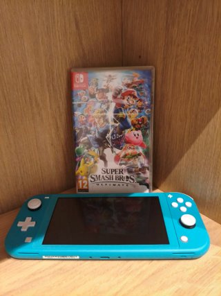 Nintendo Switch Lite Azul + Super Smash Bros