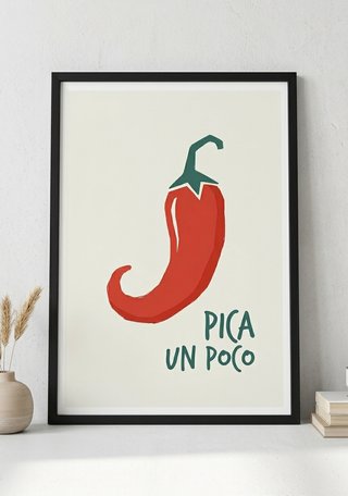 Cuadro Poster Pica Un Poco Chile Guindilla A3 A4