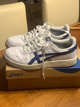 Zapatillas Asics Blancas y Azules Talla 44