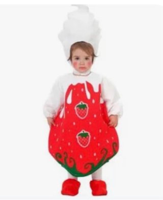 Costume di Fragola per Bambina 12-24 mesi