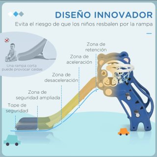 Tobogán Infantil con Canasta NUEVO