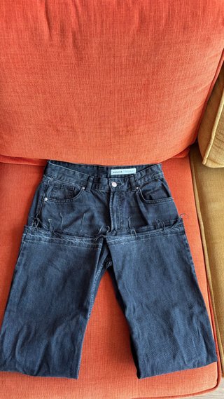 Pantalones vaqueros flared negros