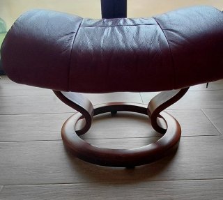 Reposapiés Otomana Stressless Ekornes (Cuero y Mad