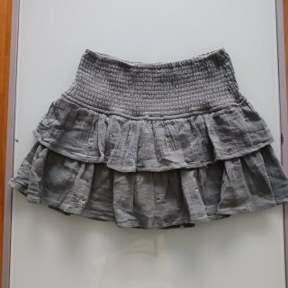 Falda Brownie niña volantes gris