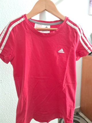 Camiseta Deportiva Rosa Adidas Niña
