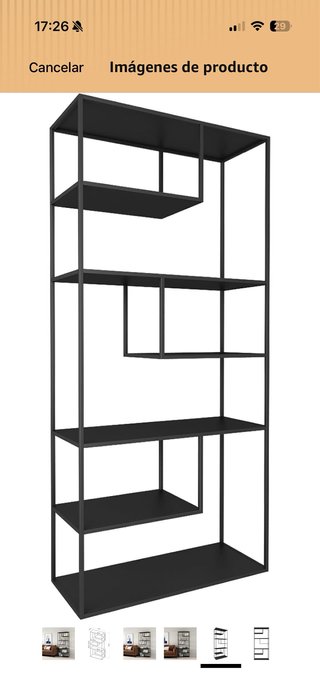 Estantería Industrial de Acero Negra