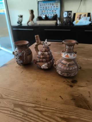 3 Vasi Antonio Olave Palomino Perù Cusco con difetti
