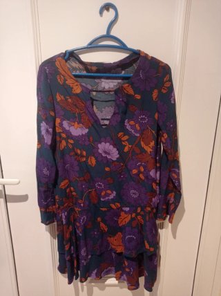 Vestido corto floral, Mango Casual, talla S