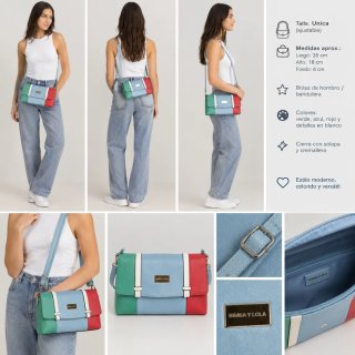 Bolso Bimba y Lola bandolera multicolor