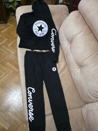 Conjunto Sudadera y Pantalón Converse Negro