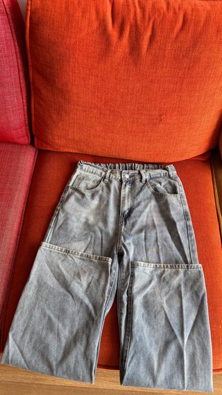 Pantalón tejano ancho azul