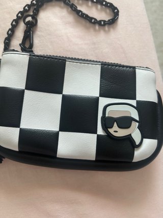 Cartera Karl Lagerfeld Cuadros Blanco y Negro
