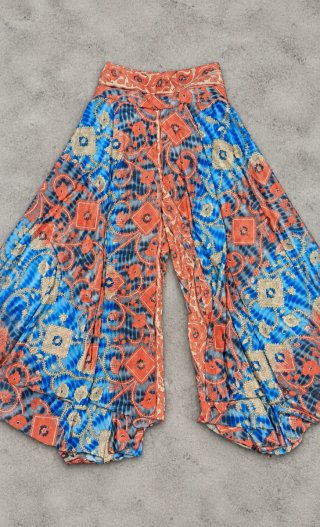 Blue Orange Boho Co-ord Set • Conjunto Mujer