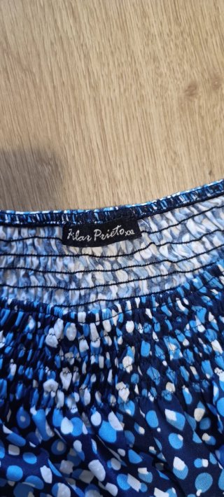 Mono Estampado Azul y Blanco Talla XXL