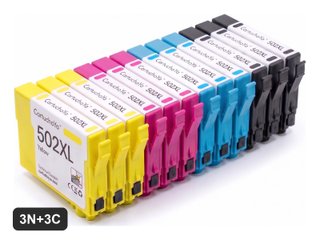 Cartuchos compatibles con Epson 502XL · 3N+3C