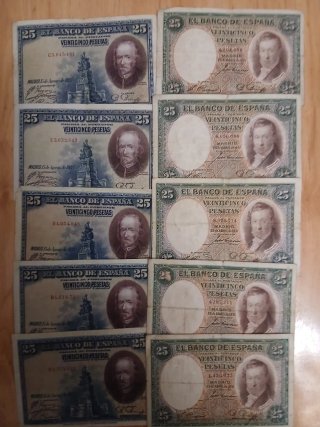 Lote de 52 Billetes Antiguos Españoles