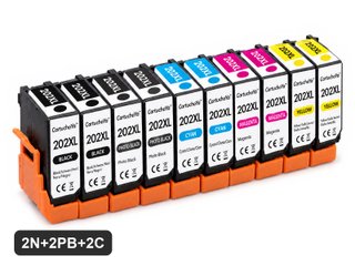 Cartuchos compatibles con Epson 202XL · 2N+2PB+2C