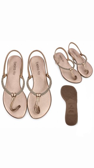 Sandalias Beira Rio Doradas Talla 37