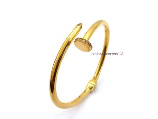 pulsera oro 18k con piedra con circonita