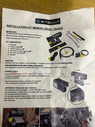 Kit de Instalación Stella 3 para Moto/Quad